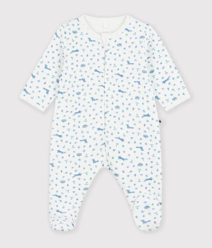 Babies' fox print tube knit pyjama suit