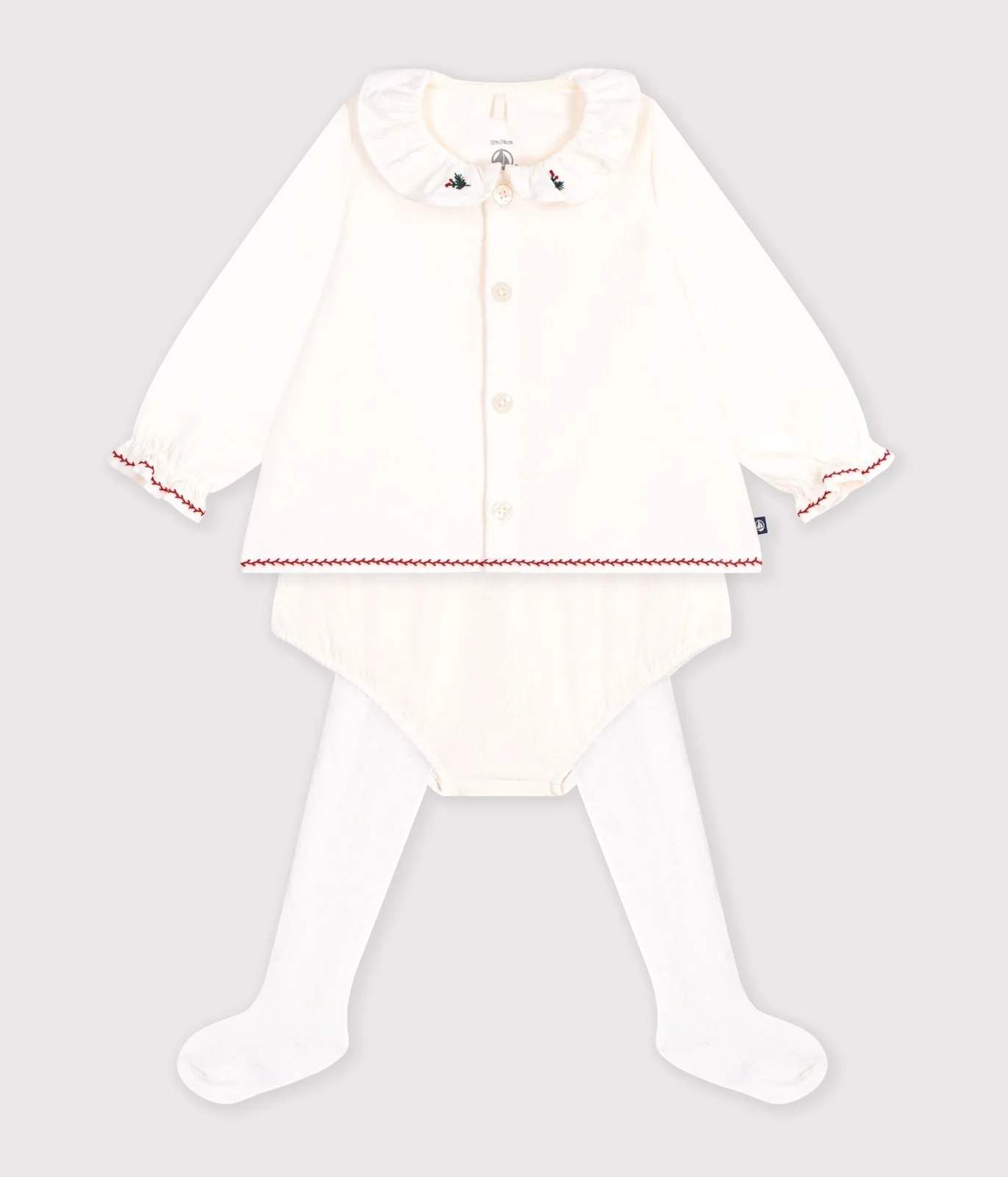 Babies' gift box with a blouse, bloomers and tights