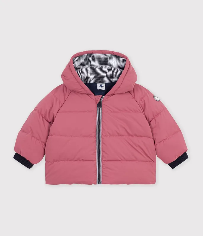 Babies' puffer jacket in plain polyester