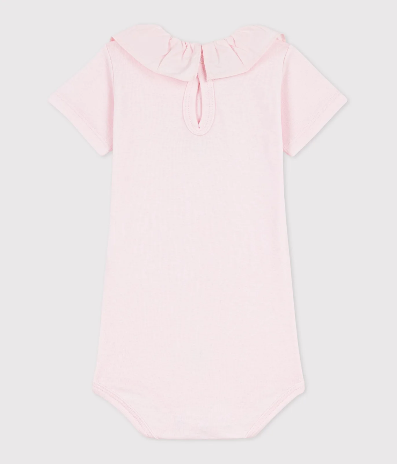 Babies' plain cotton body with a collar