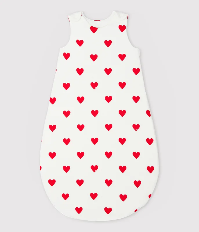 Babies' 2 TOG heart-patterned cotton sleeping bag