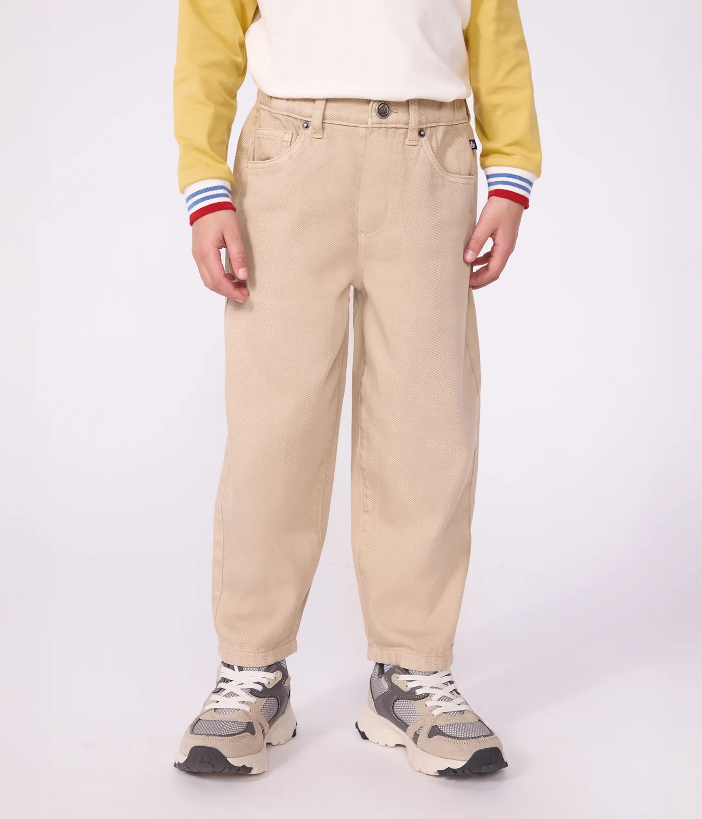 Children's 5-pocket denim trousers.