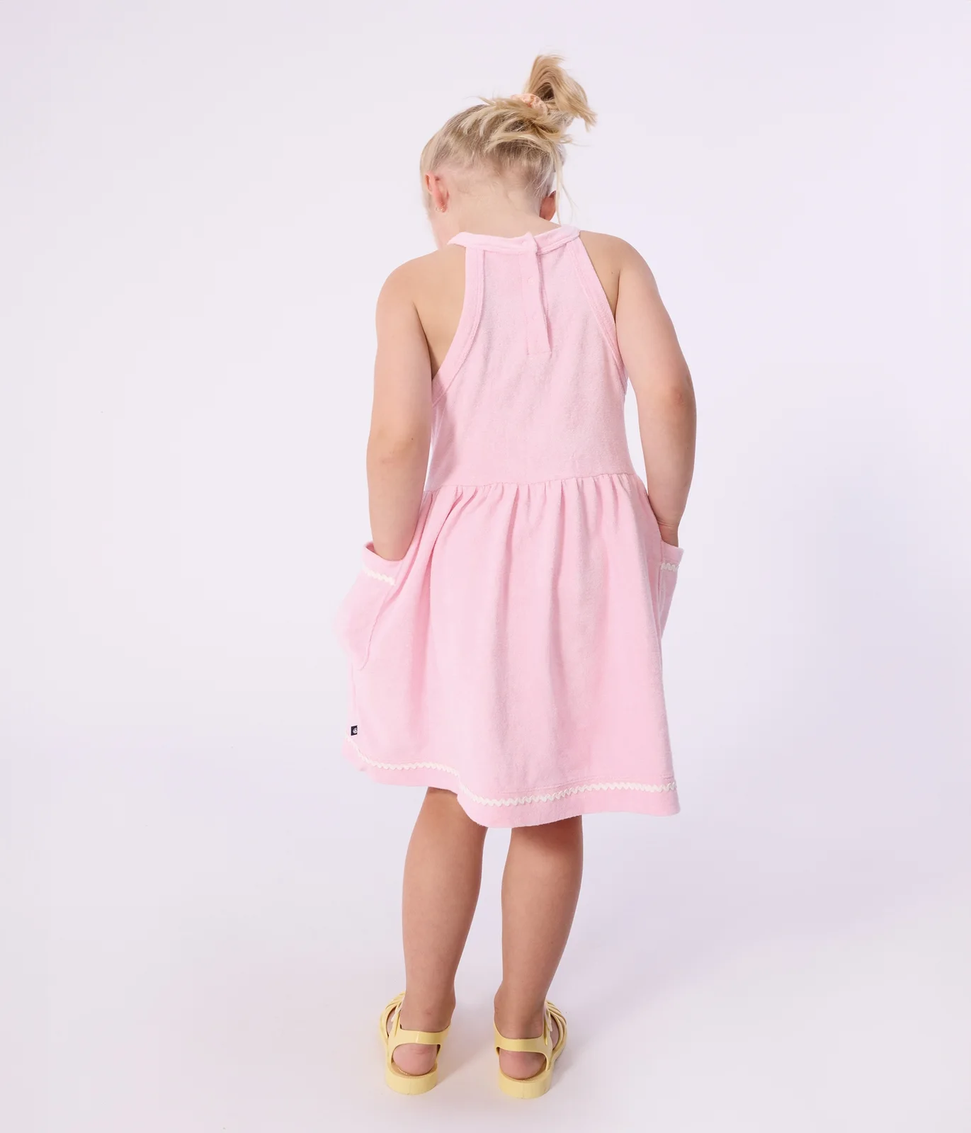 Children's sleeveless plain cotton dress