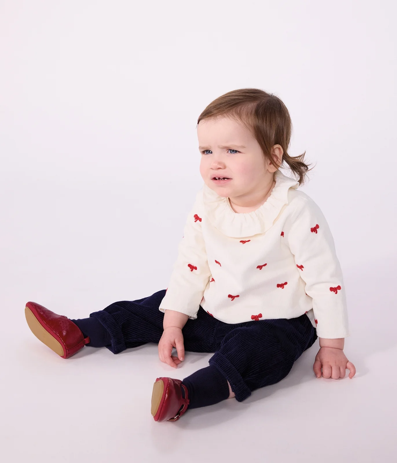 Babies' plain corduroy trousers