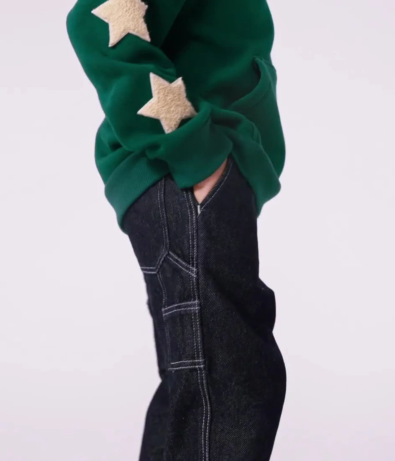 Children's denim carpenter-style trousers