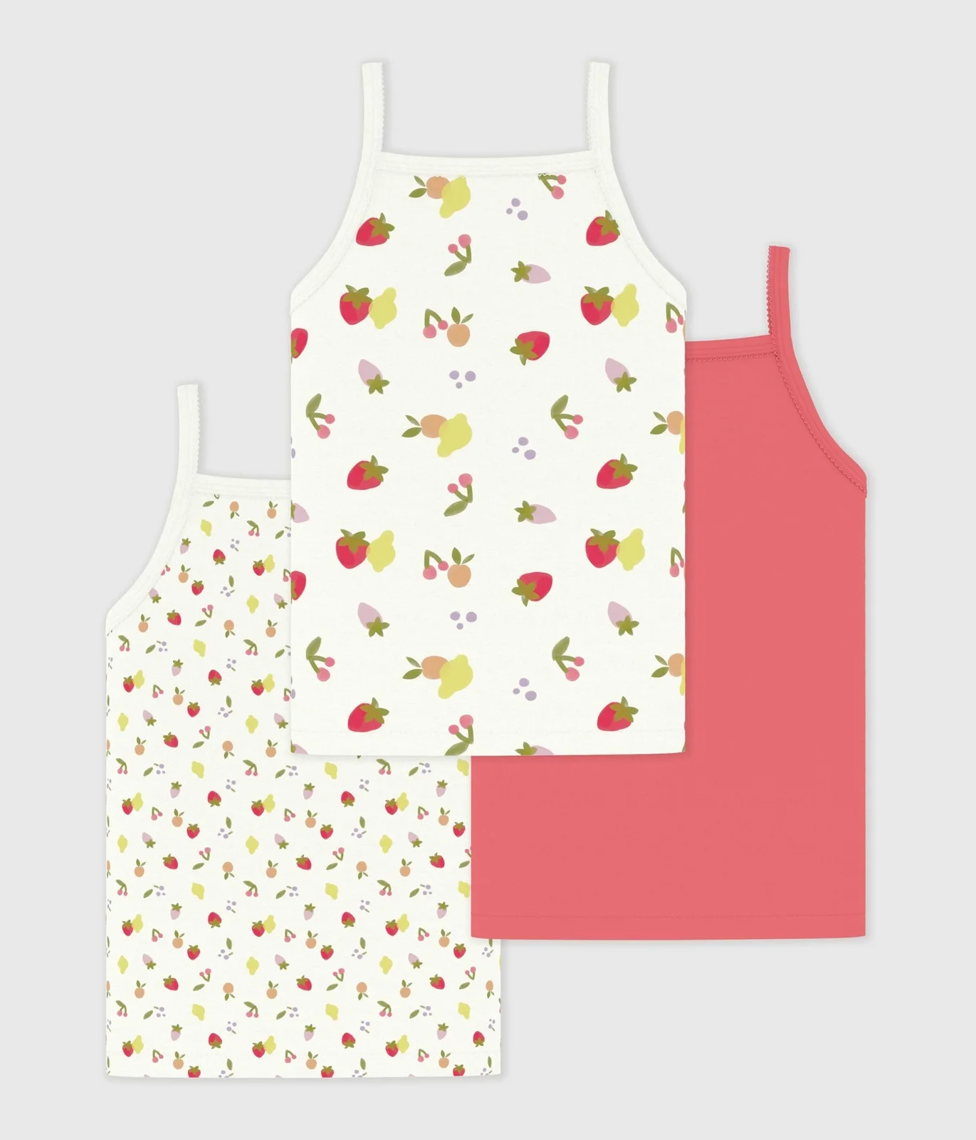 Pack of children's fruit print tank tops