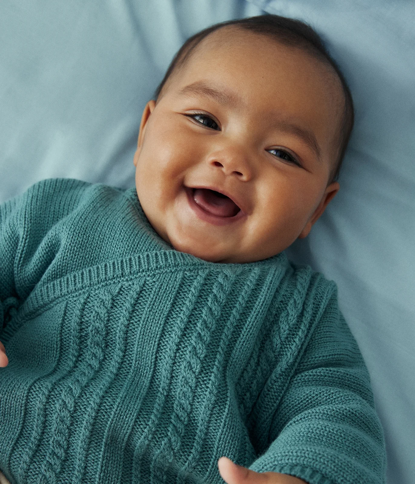 Babies' wool and cotton cardigan