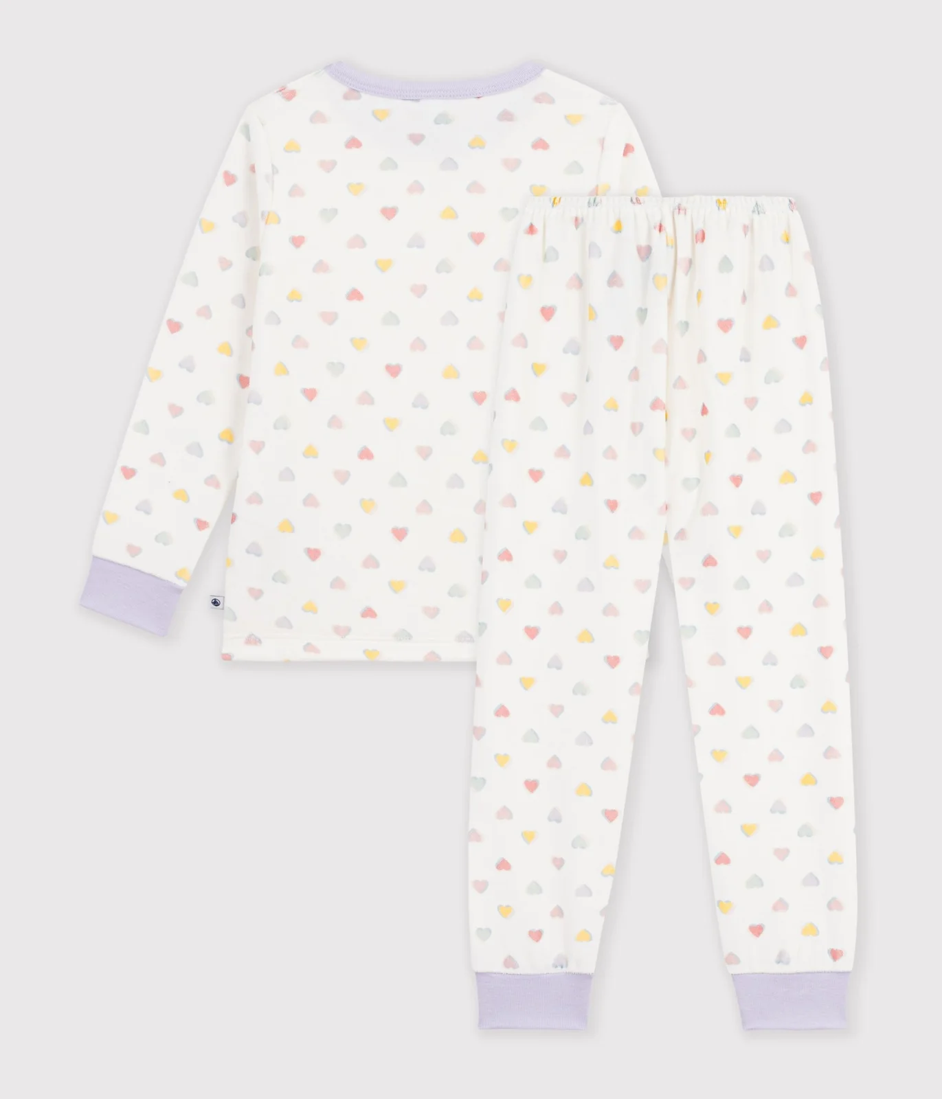 Children's velour pyjamas with hearts