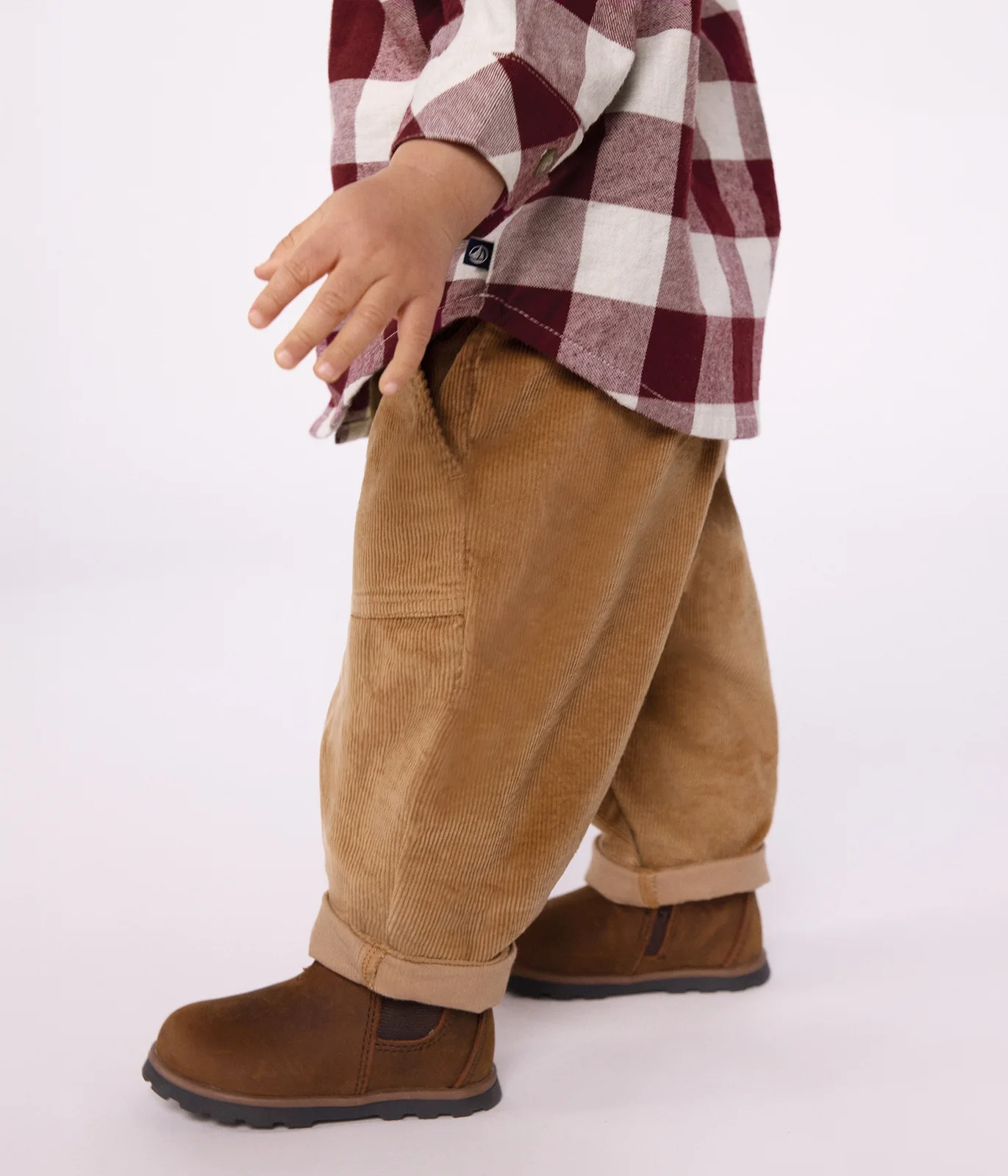 Babies' plain corduroy trousers