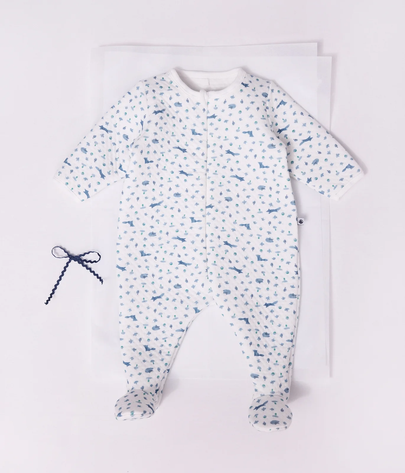 Babies' fox print tube knit pyjama suit