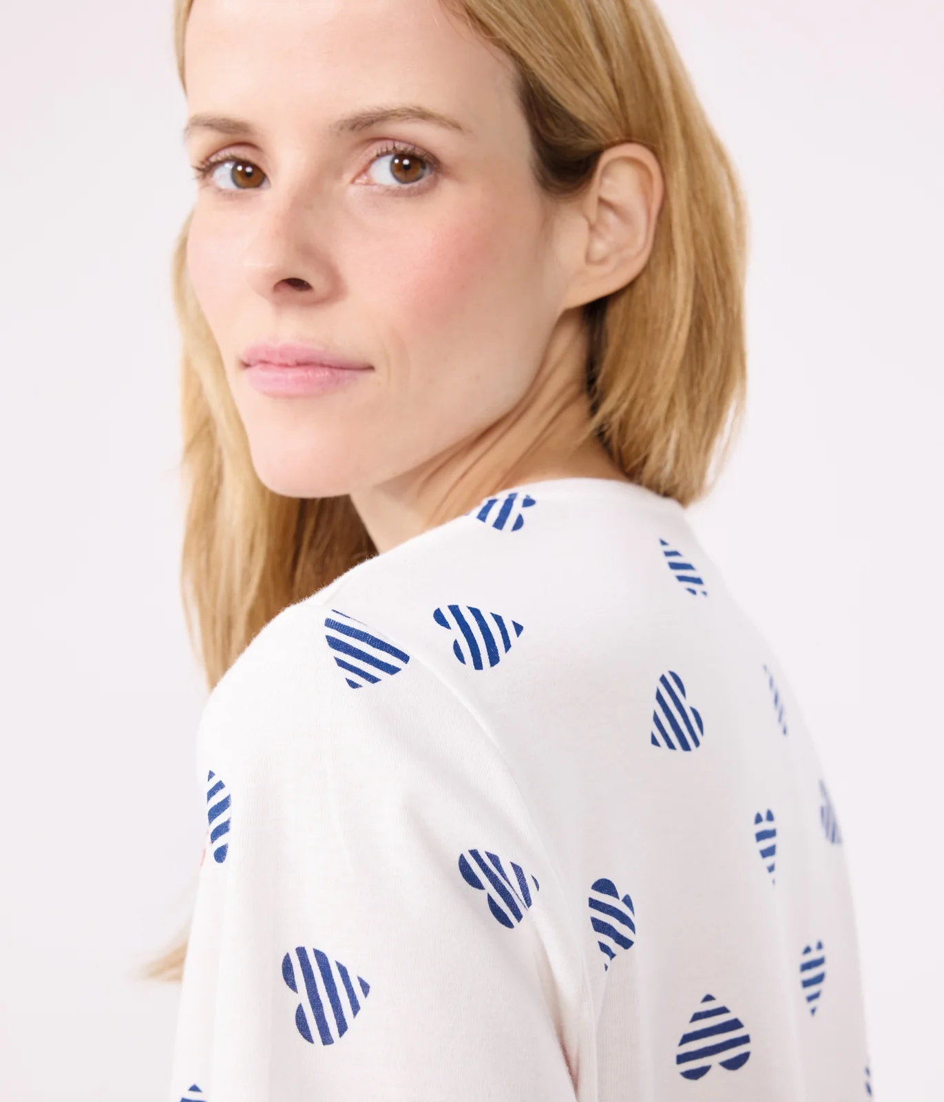 Women's short heart print cotton pyjamas