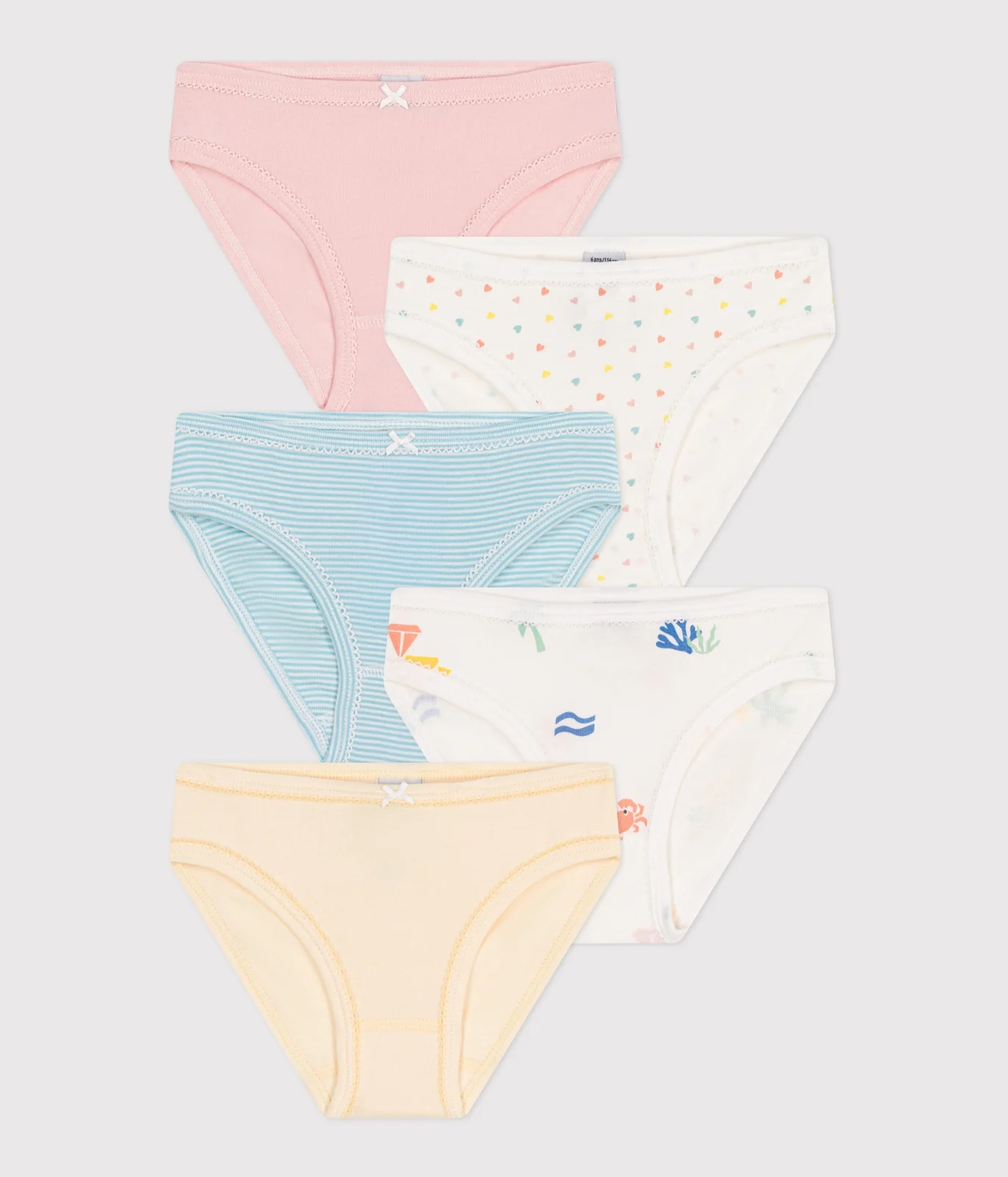 Children's printed cotton pants - 5-Pack