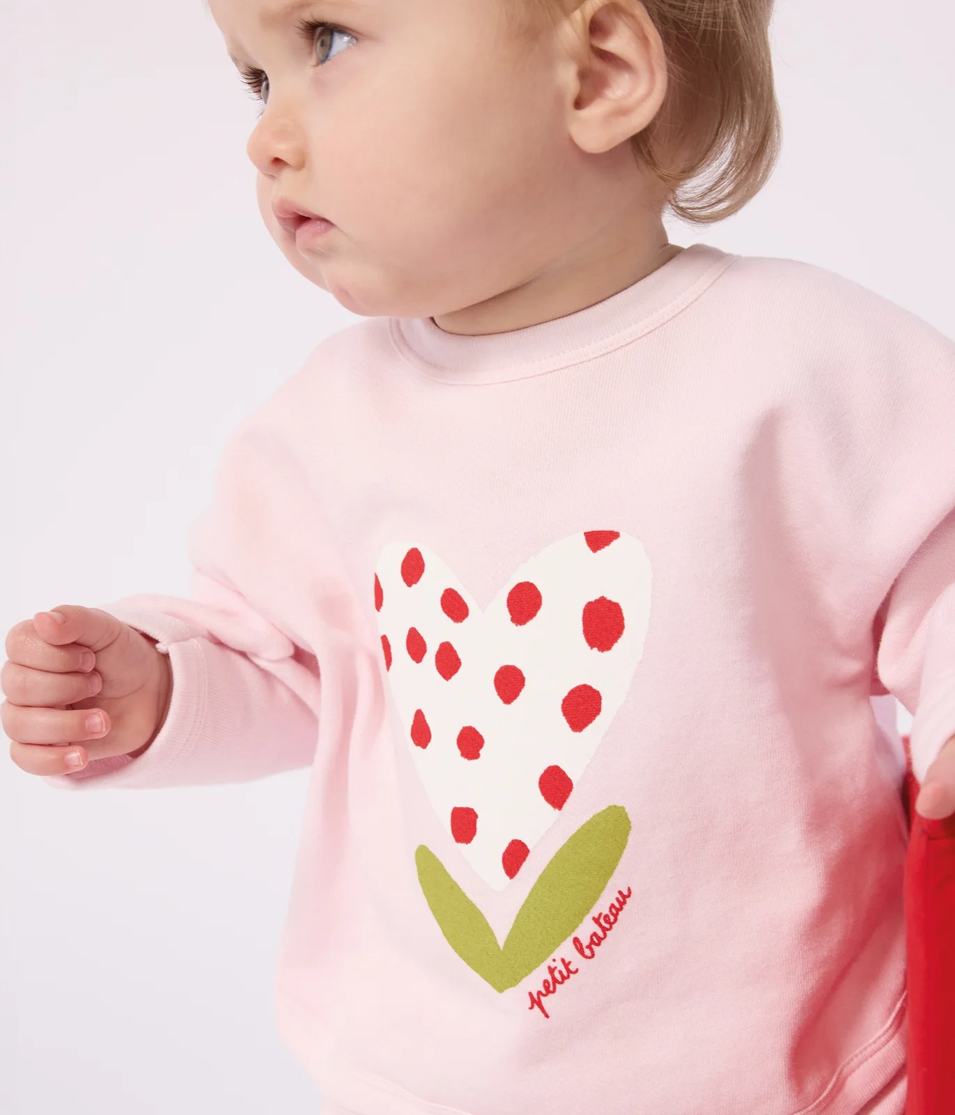 Baby cotton hooded sweatshirt with patterns