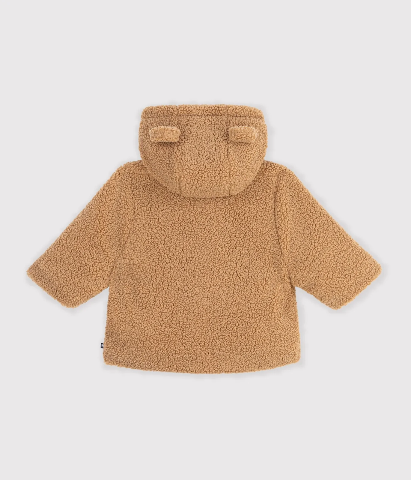 Babies' sherpa coat with a hood