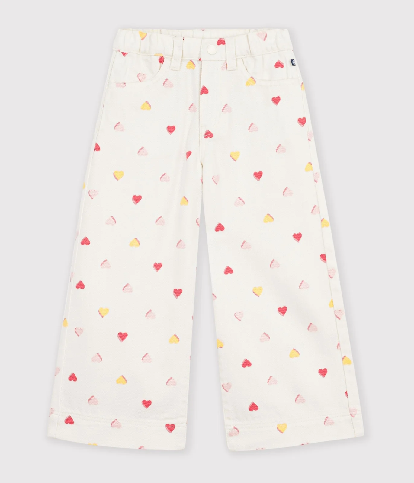 Children's wide-leg cotton trousers
