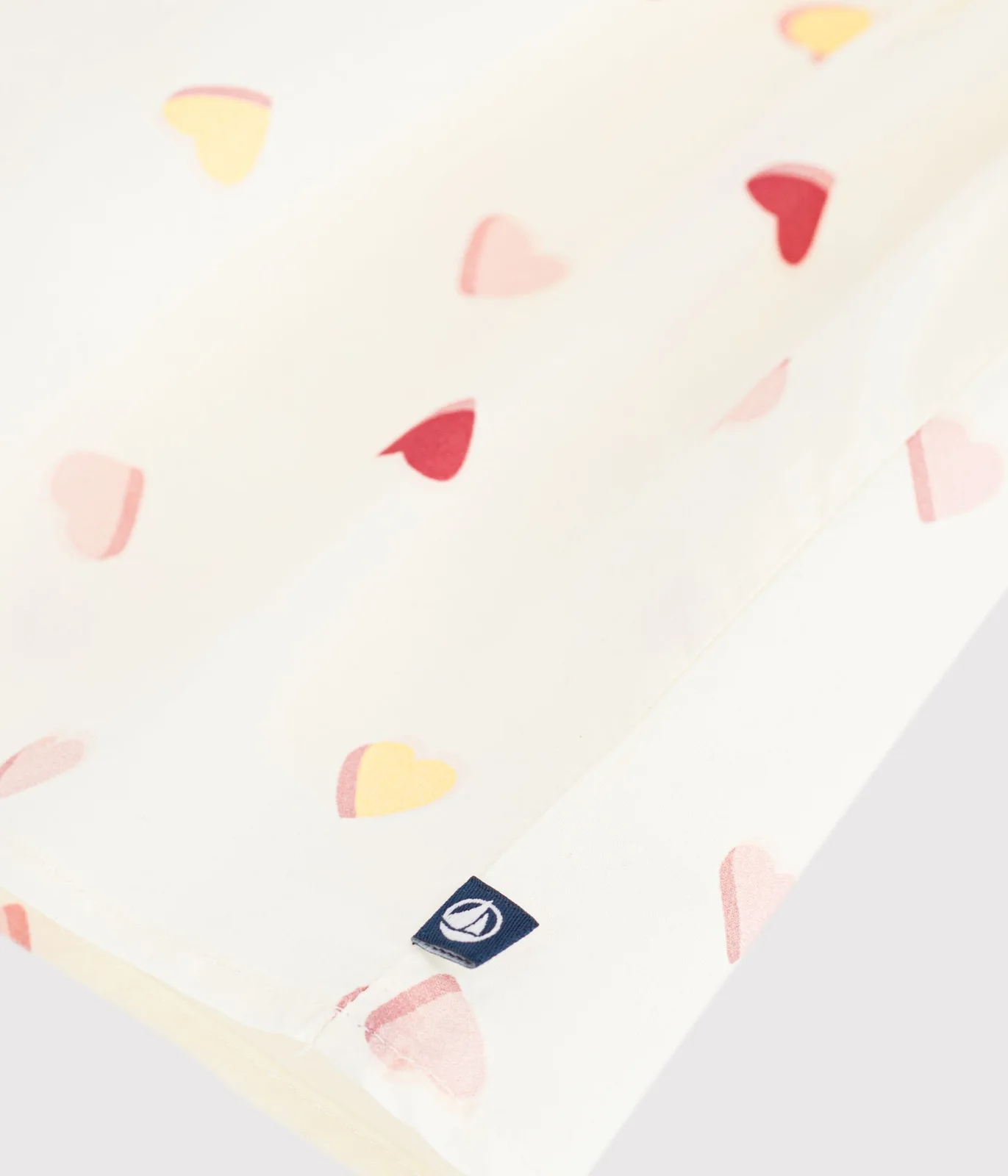 Babies' sleeveless heart-print cotton poplin blouse