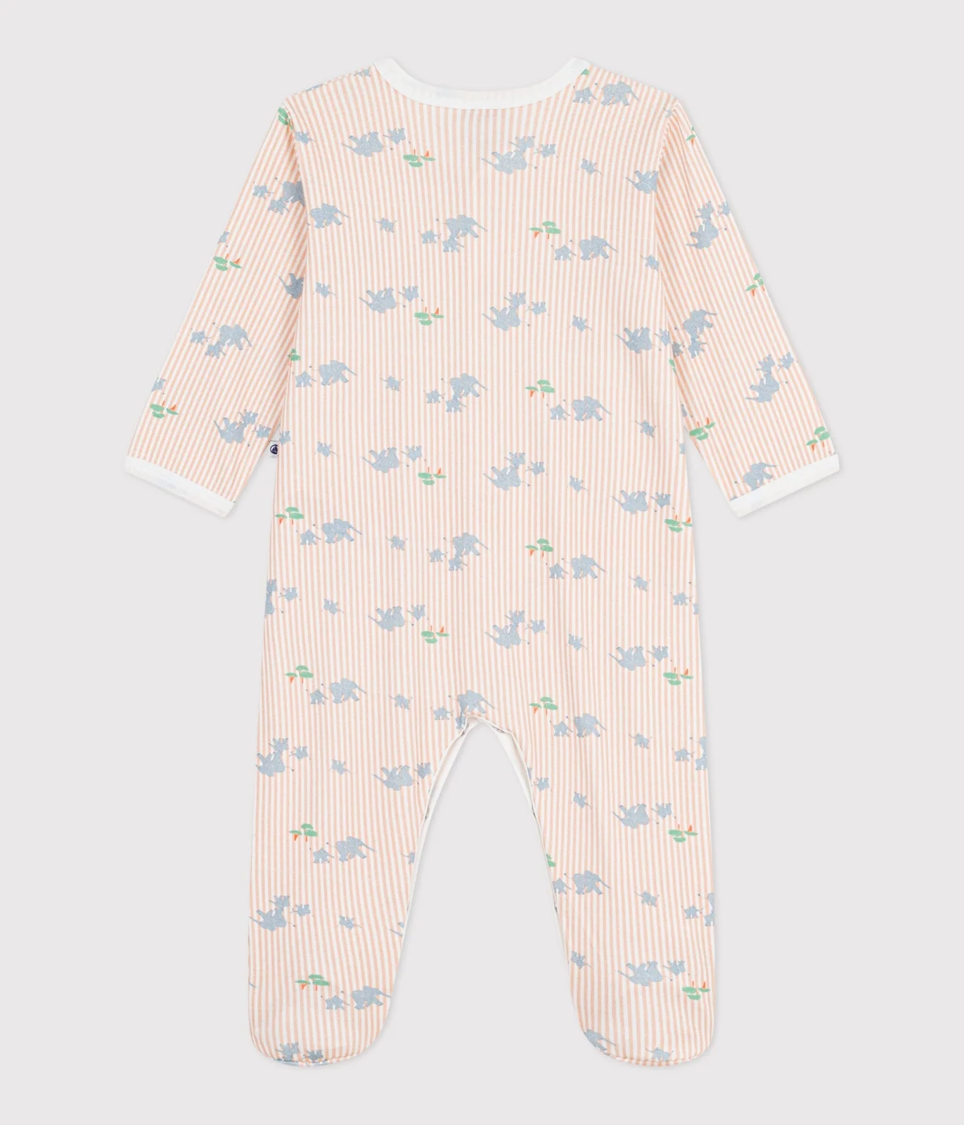 Babies' elephant print cotton pyjama suit