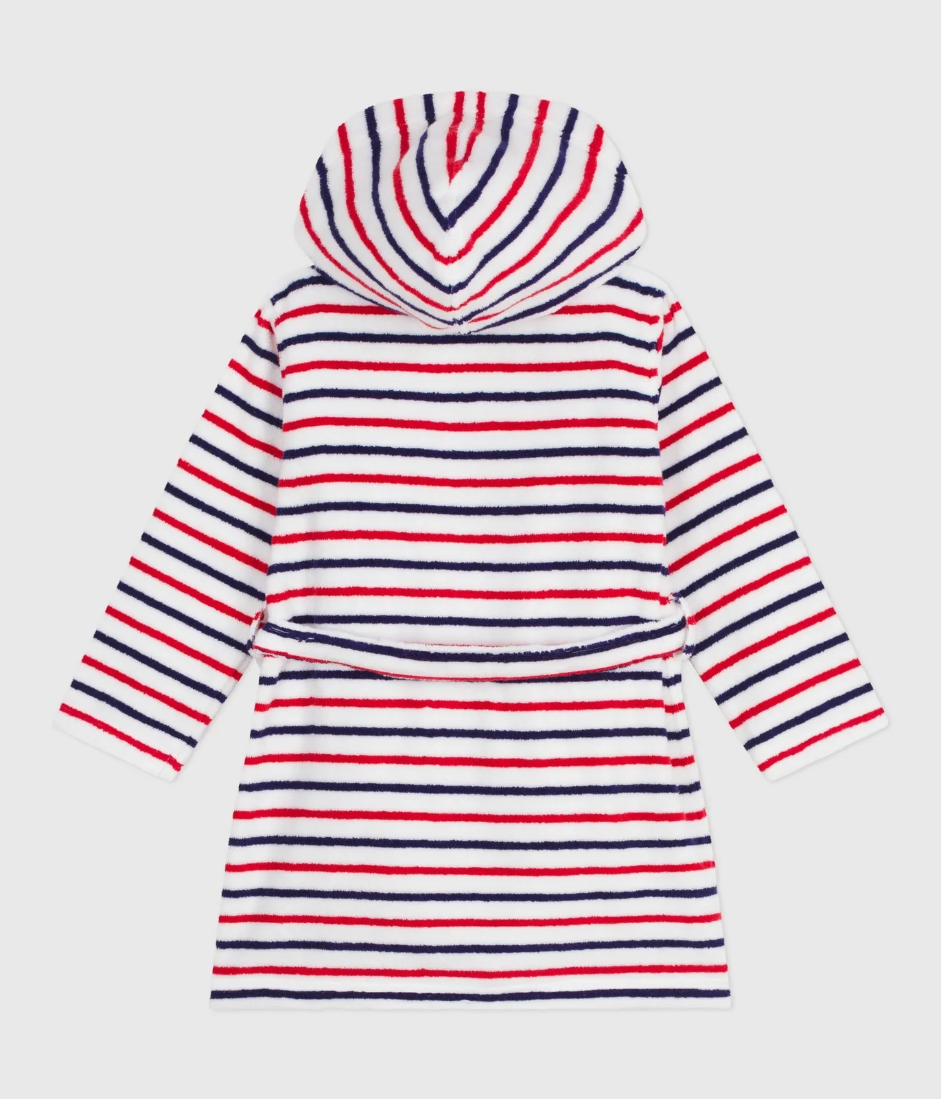 Children's stripy cotton terry bathrobe