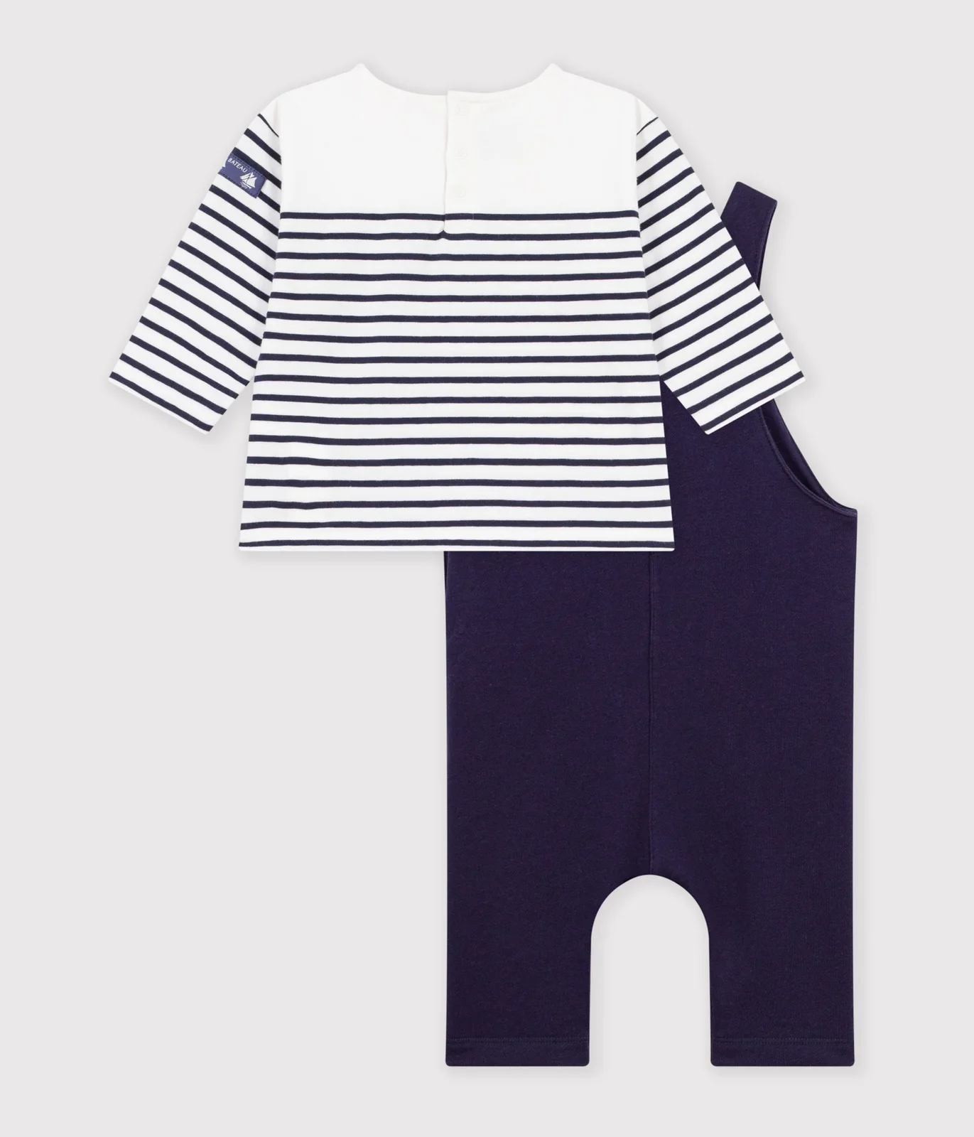 Babies' cotton gift set: T-shirt and dungarees