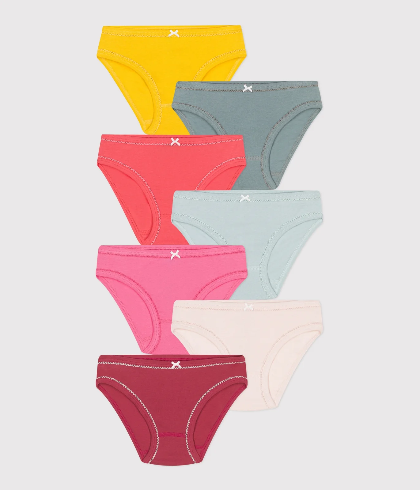 Children's plain cotton pants - 7-pack