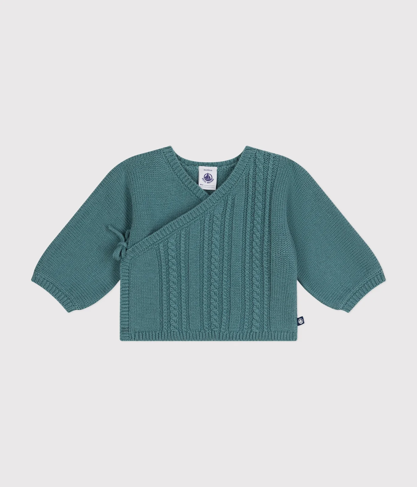 Babies' wool and cotton cardigan