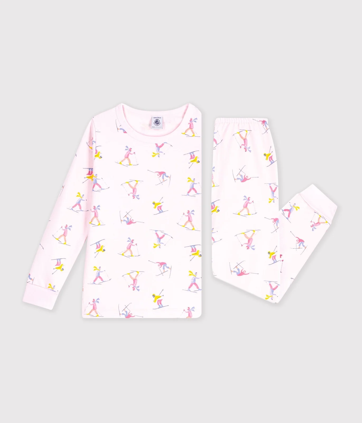 Children's pyjamas in ski-print fleece