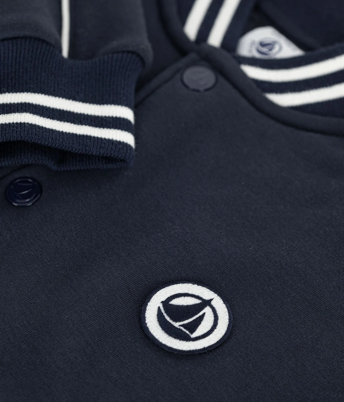 Children's varsity-style jacket in plain cotton