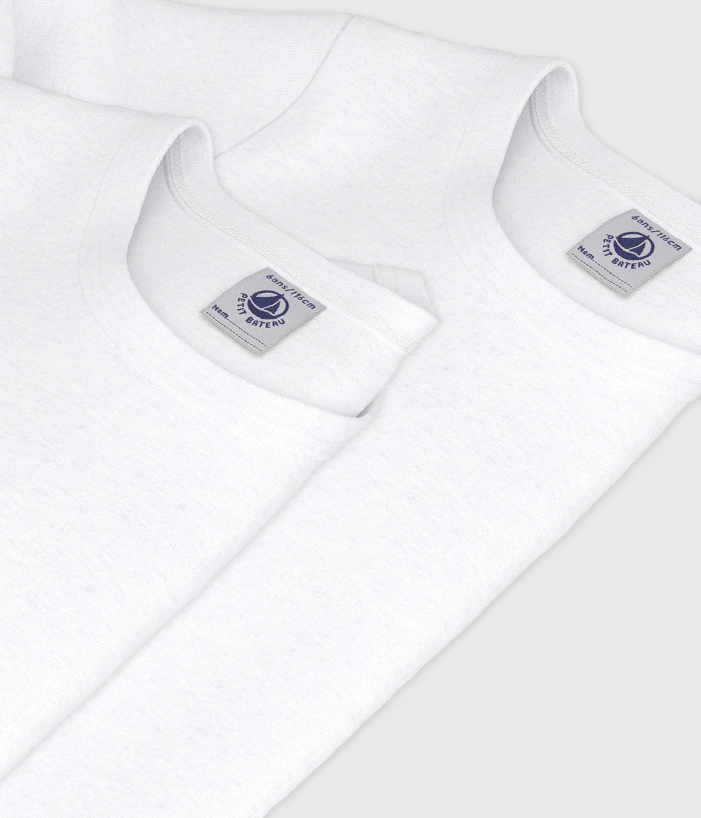 Boys' White Long-Sleeved T-Shirt - 2-Pack
