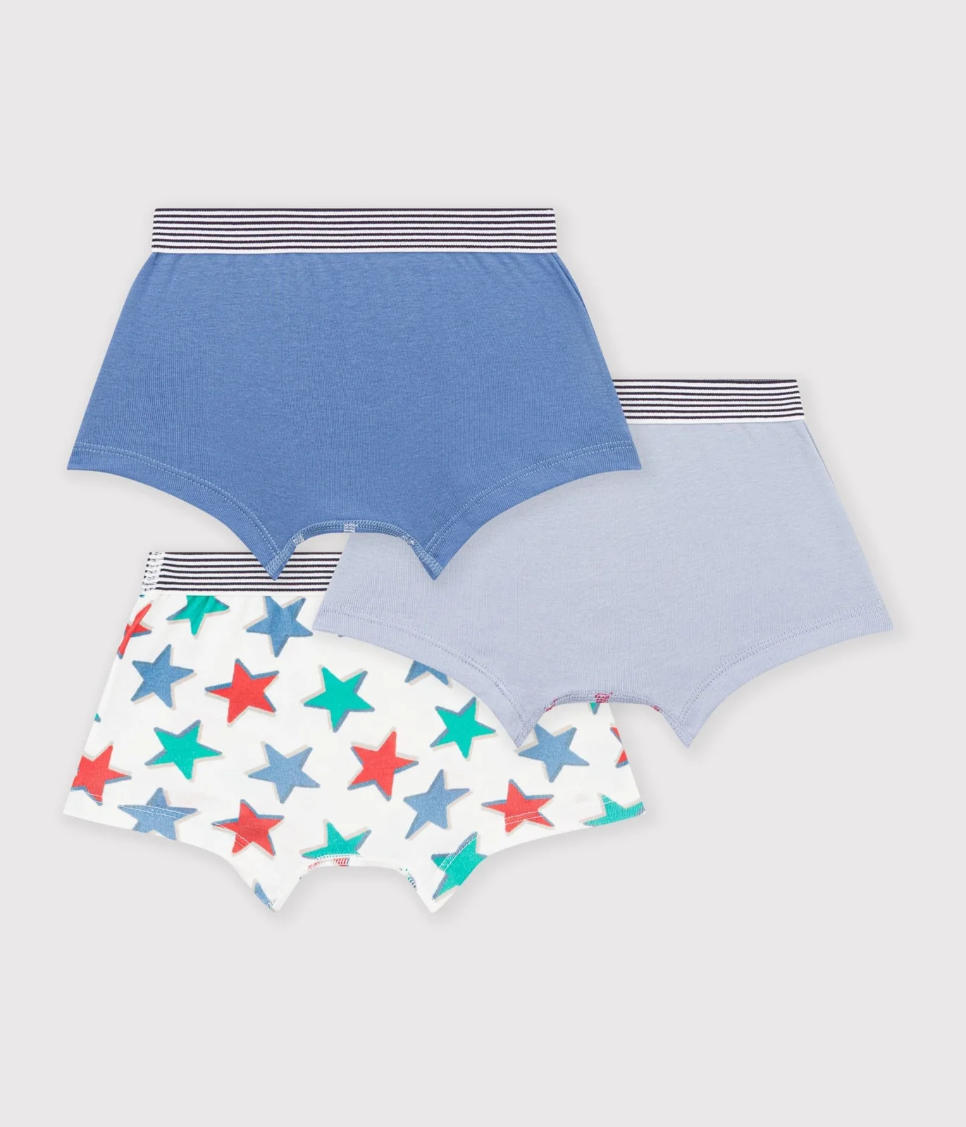 Pack of children's star-print cotton boxers