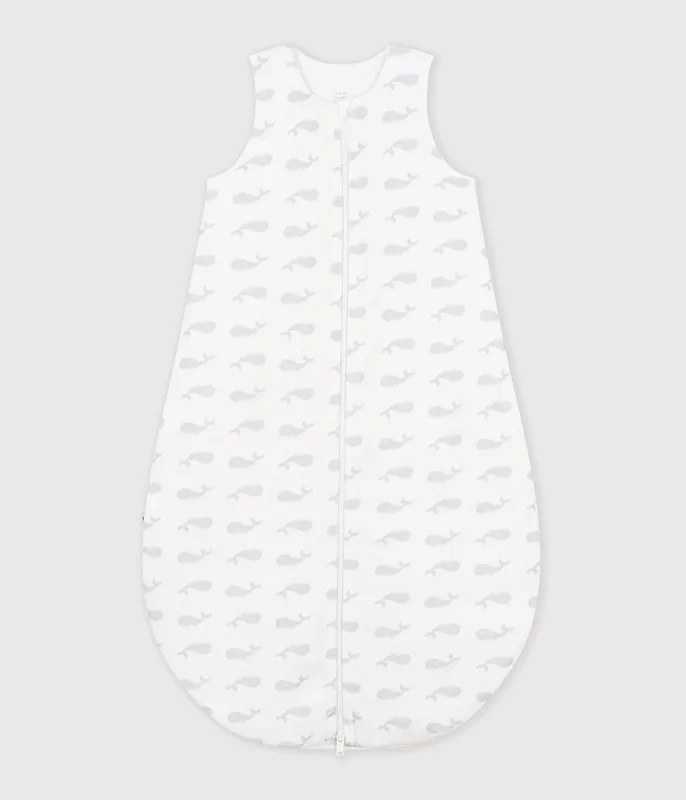 Babies' 3 TOG-rated whale print cotton sleeping bag