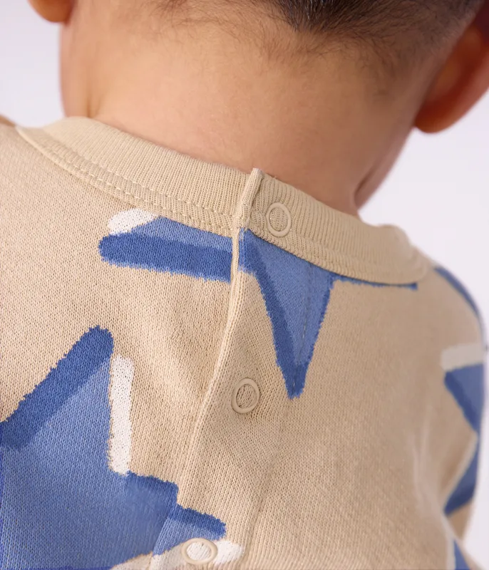 Babies' heart-print cotton sweatshirt