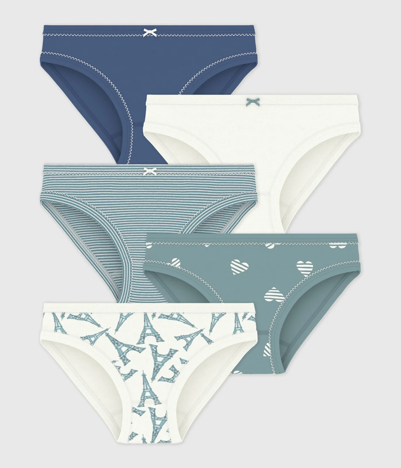 Pack of children's printed cotton pants