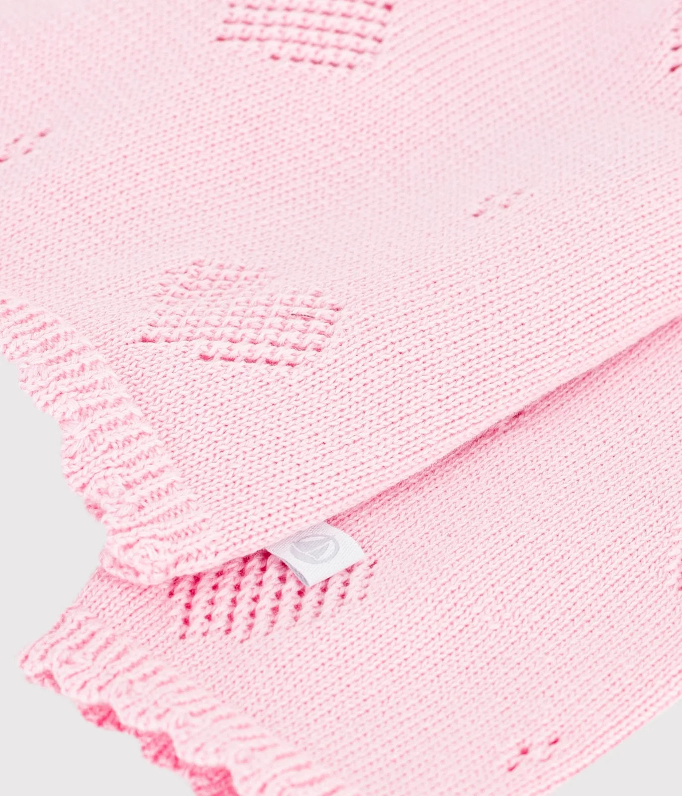 Babies' cotton cardigan with a heart pattern