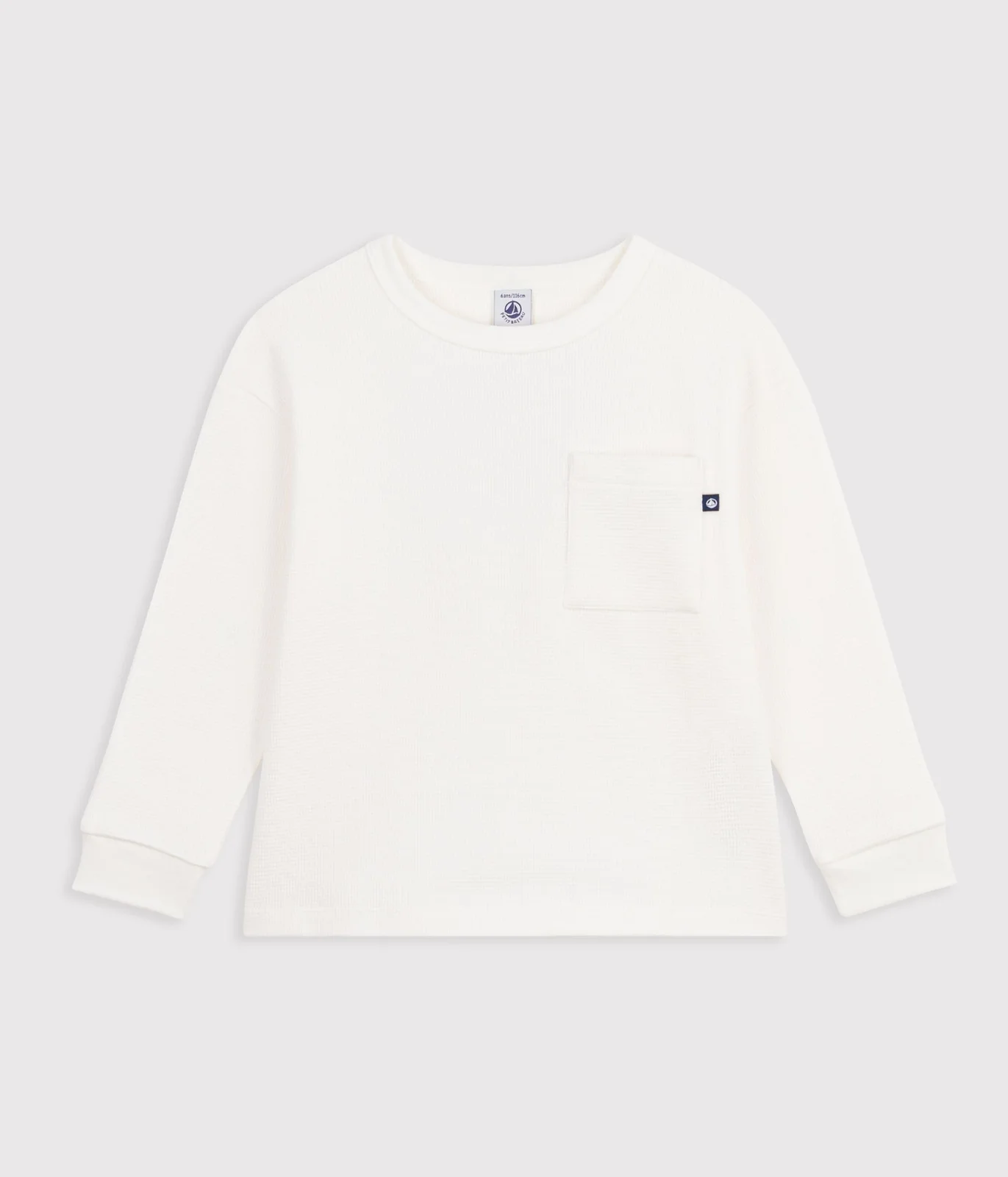 Children's long-sleeved plain cotton T-shirt