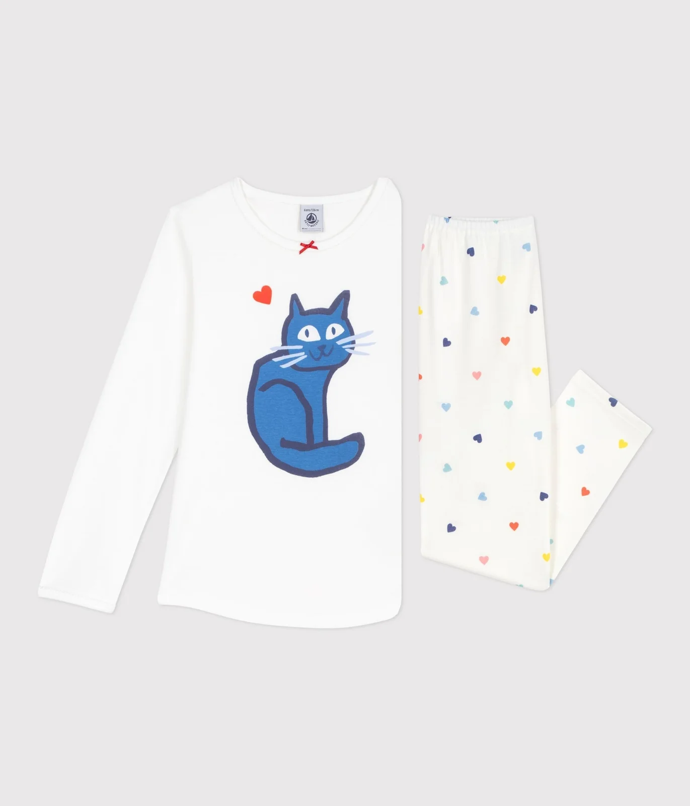 Children's cat design cotton pyjamas.