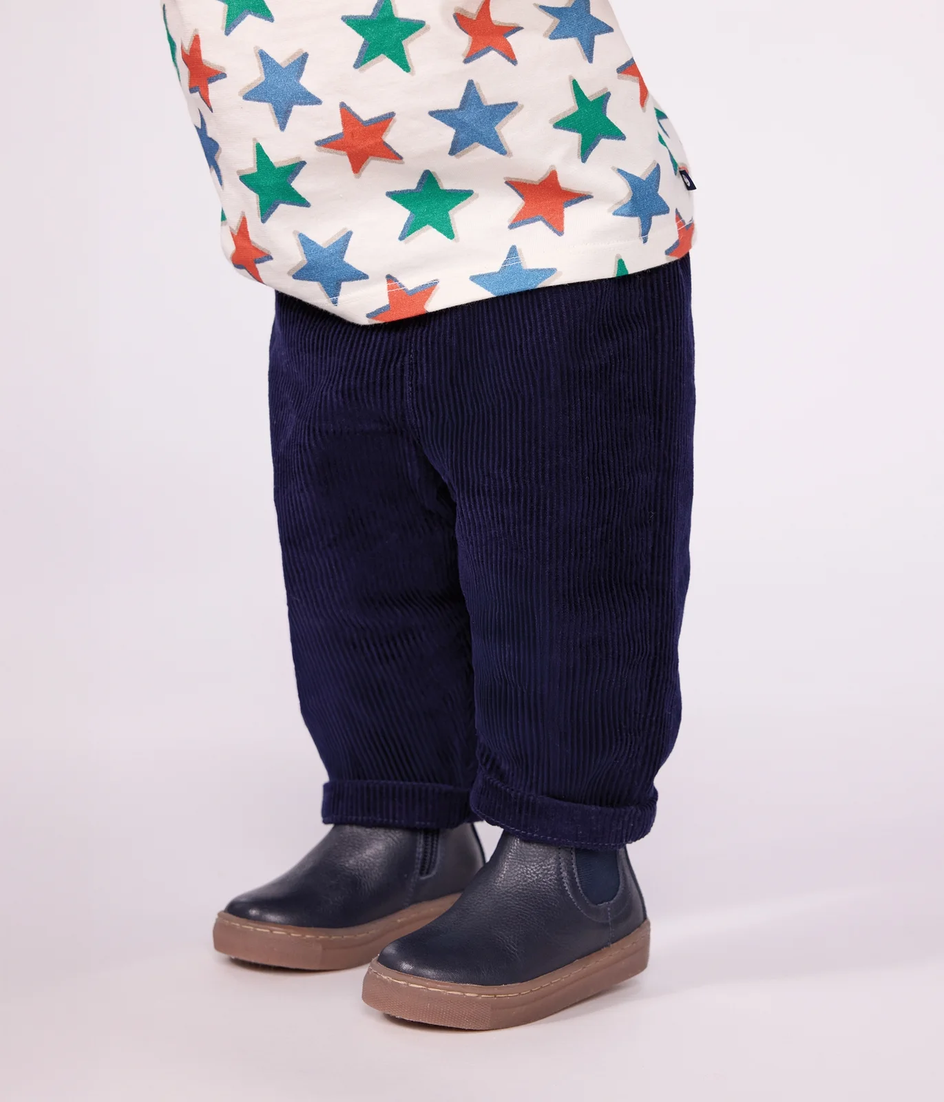 Babies' plain corduroy trousers