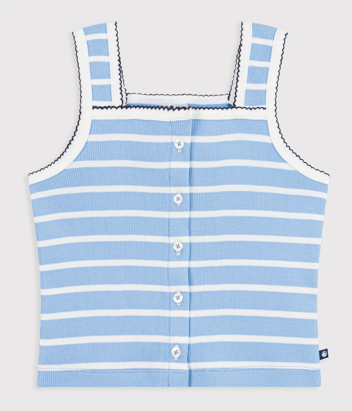 Children's stripy cotton tank top