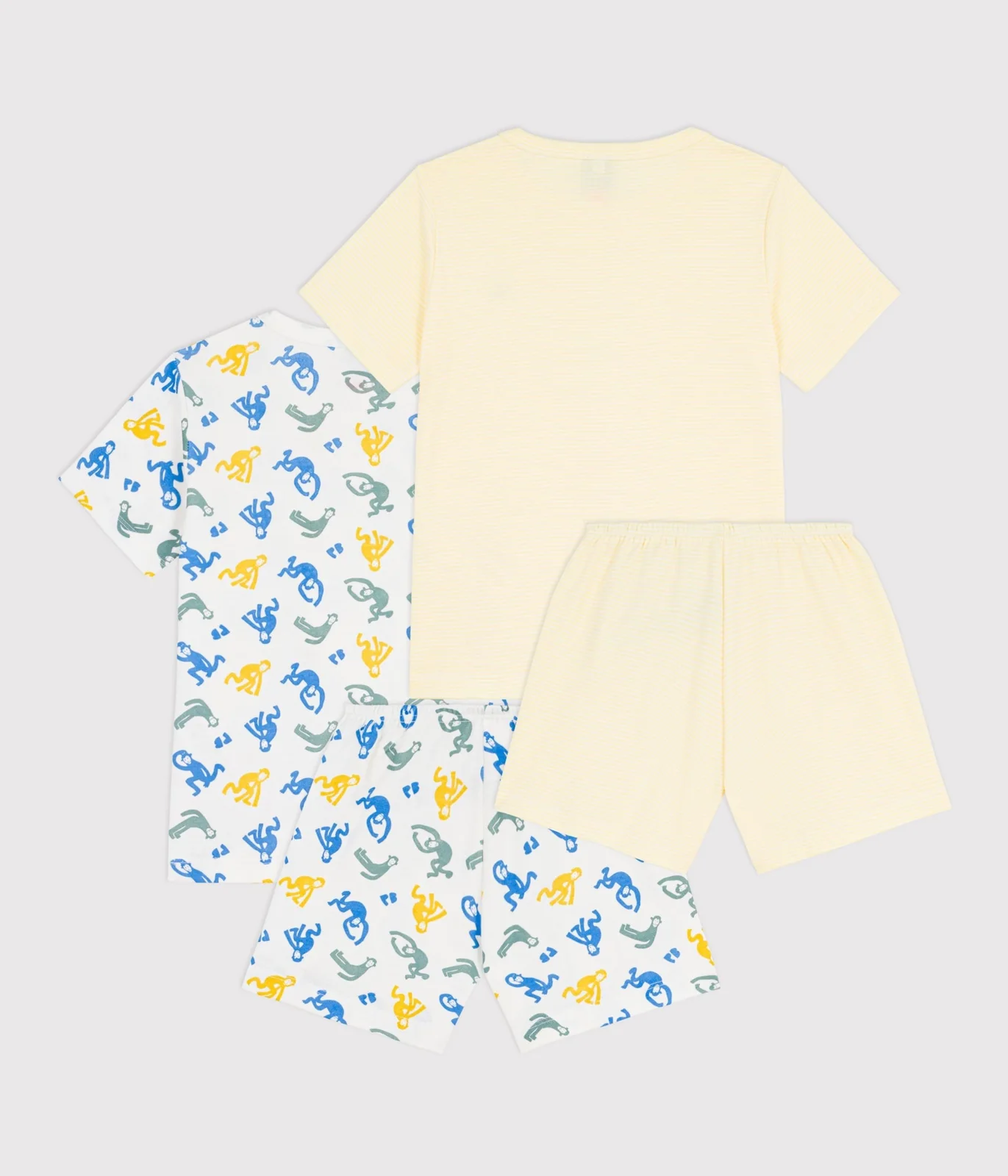 Pack of children's printed short cotton pyjamas