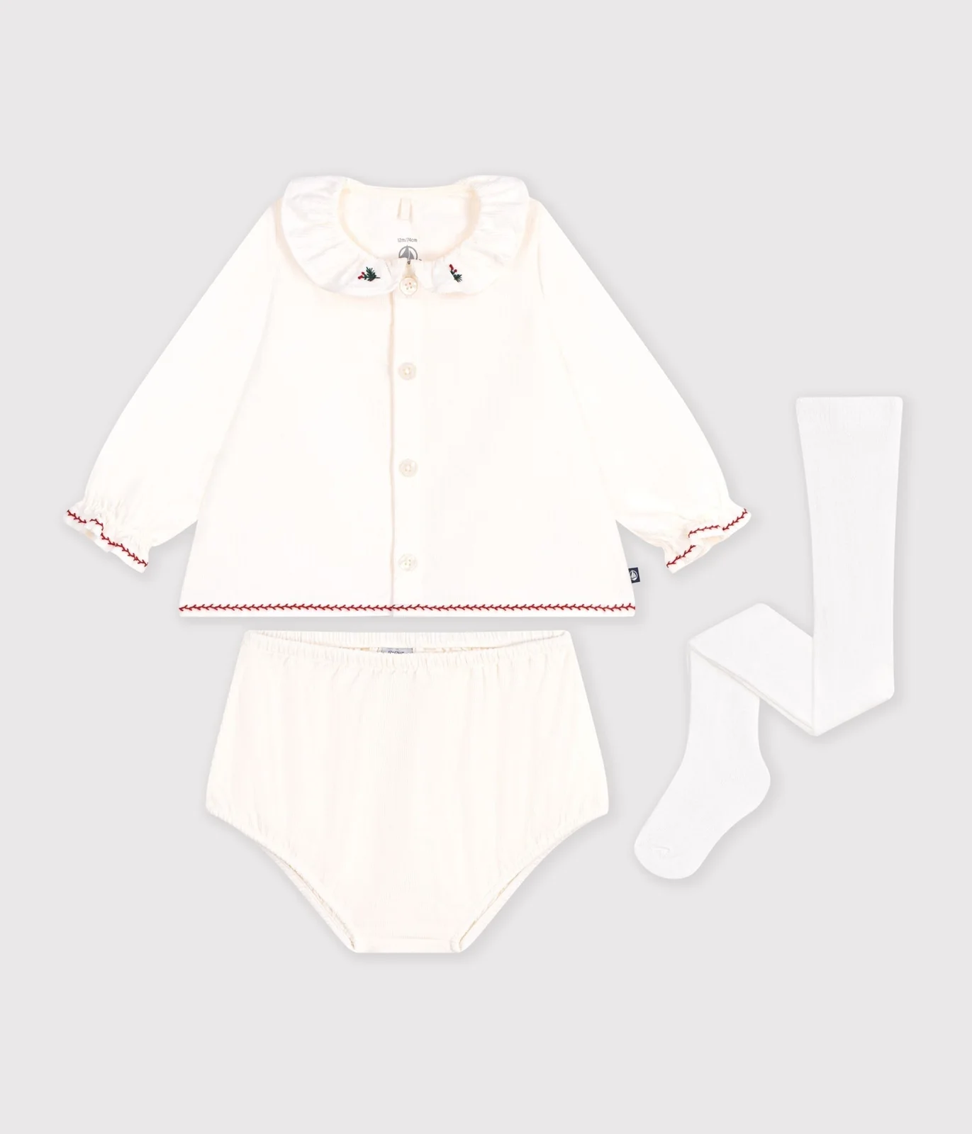 Babies' gift box with a blouse, bloomers and tights