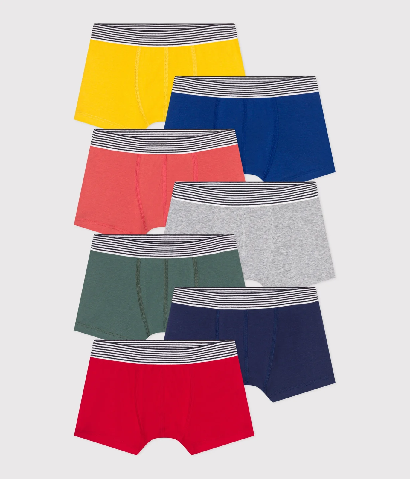 Children's plain cotton boxers - 7-pack
