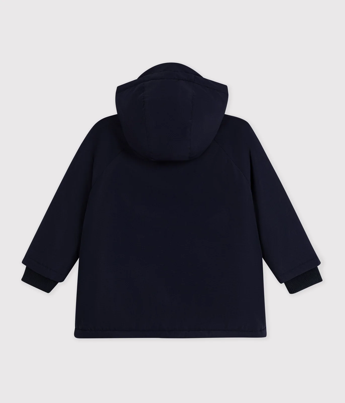 Children's plain mid-length parka
