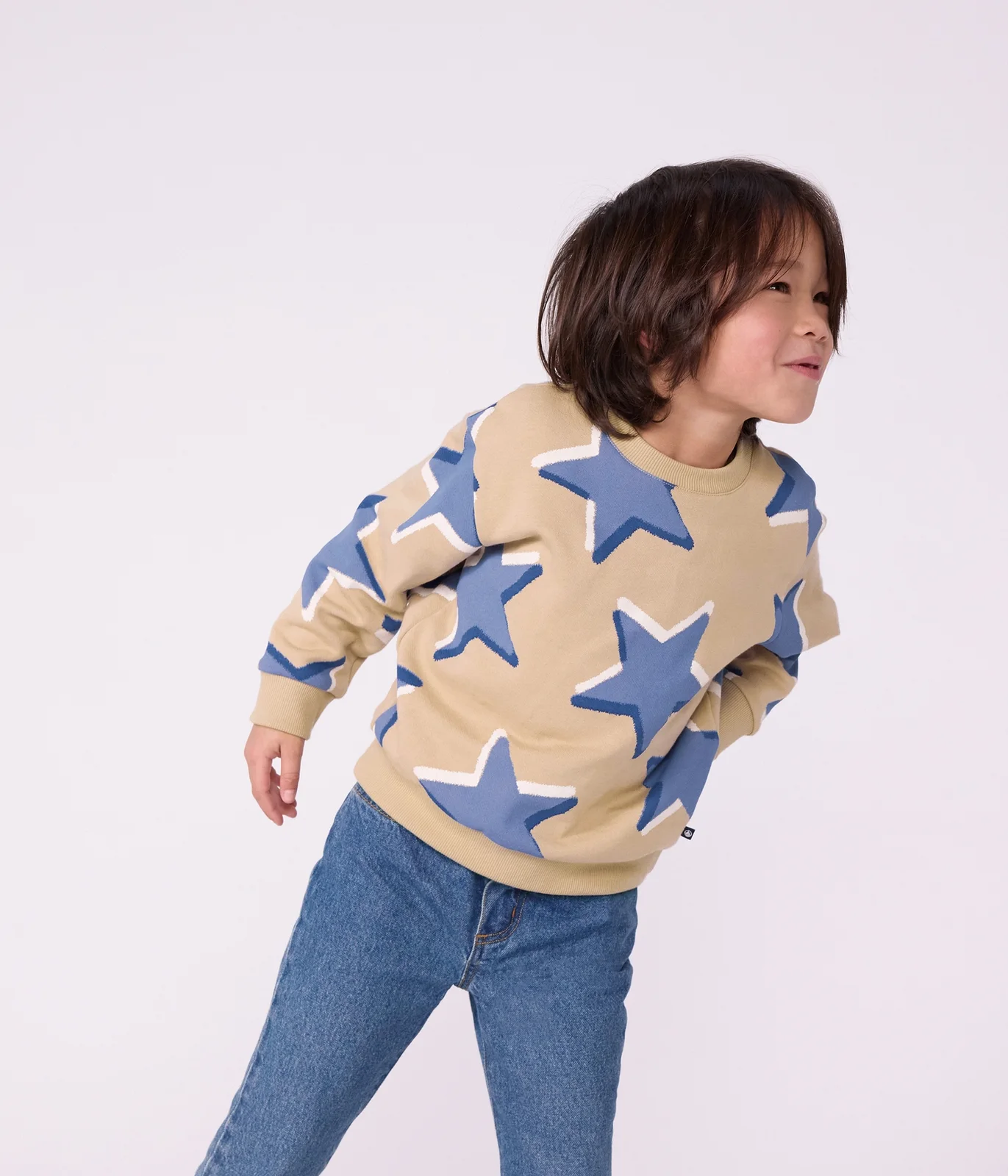 Children's star print cotton sweatshirt