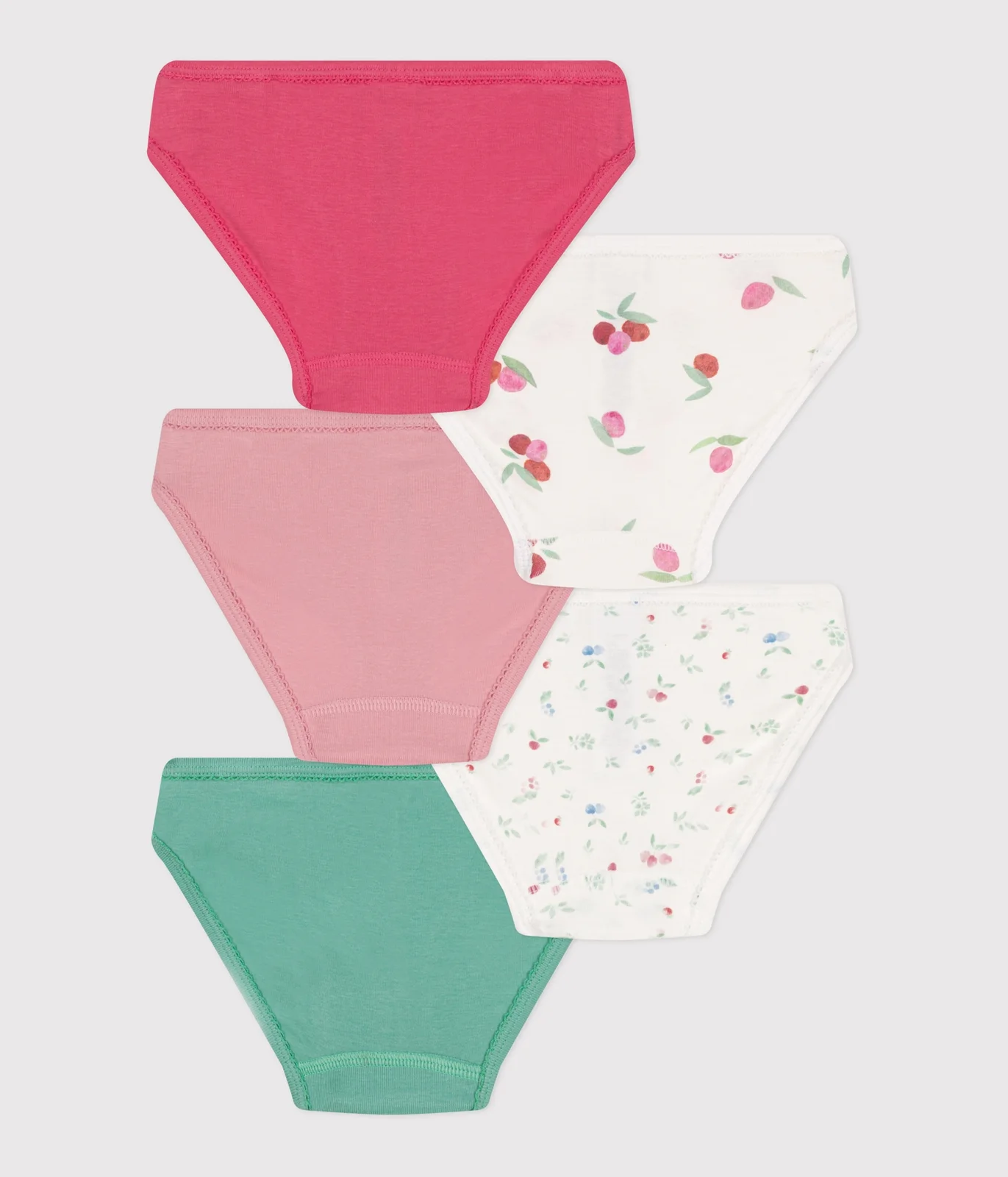 Children's fruit print cotton pants - 5-Pack