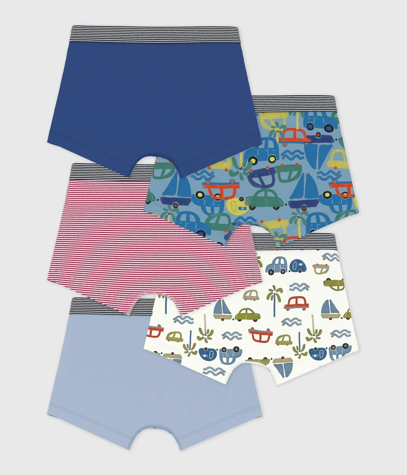 Pack of children's car print cotton boxers