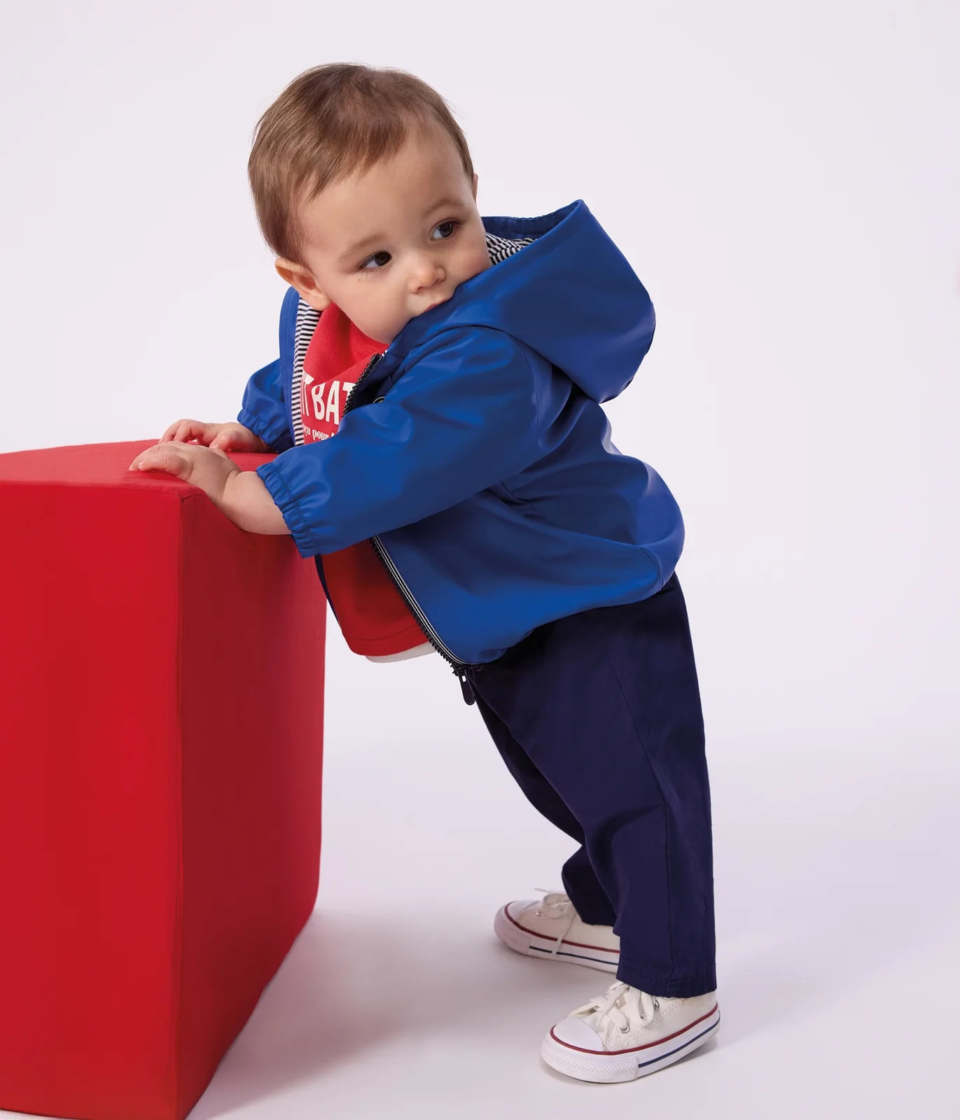 Babies' jacket in plain PU