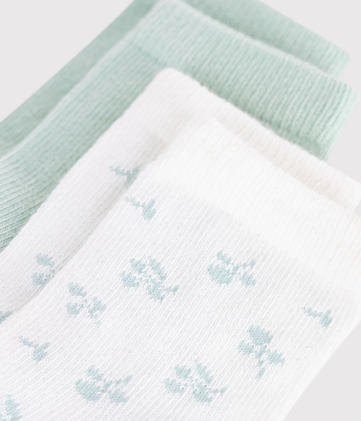 Babies' floral-print cotton socks - 2-pack