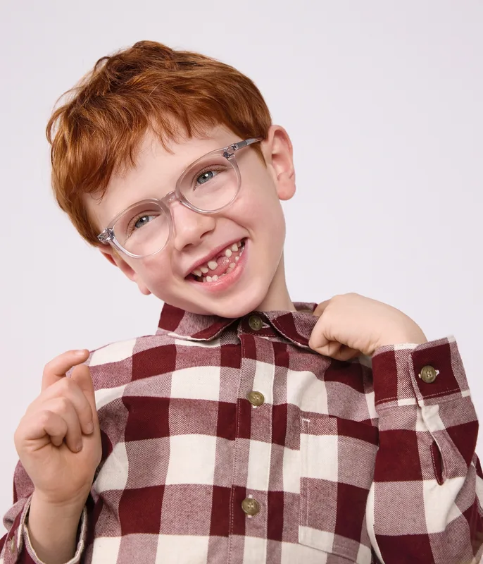 Children's checked cotton shirt