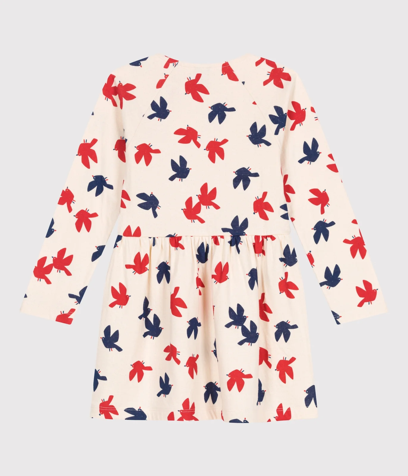 Children's long-sleeved printed cotton dress