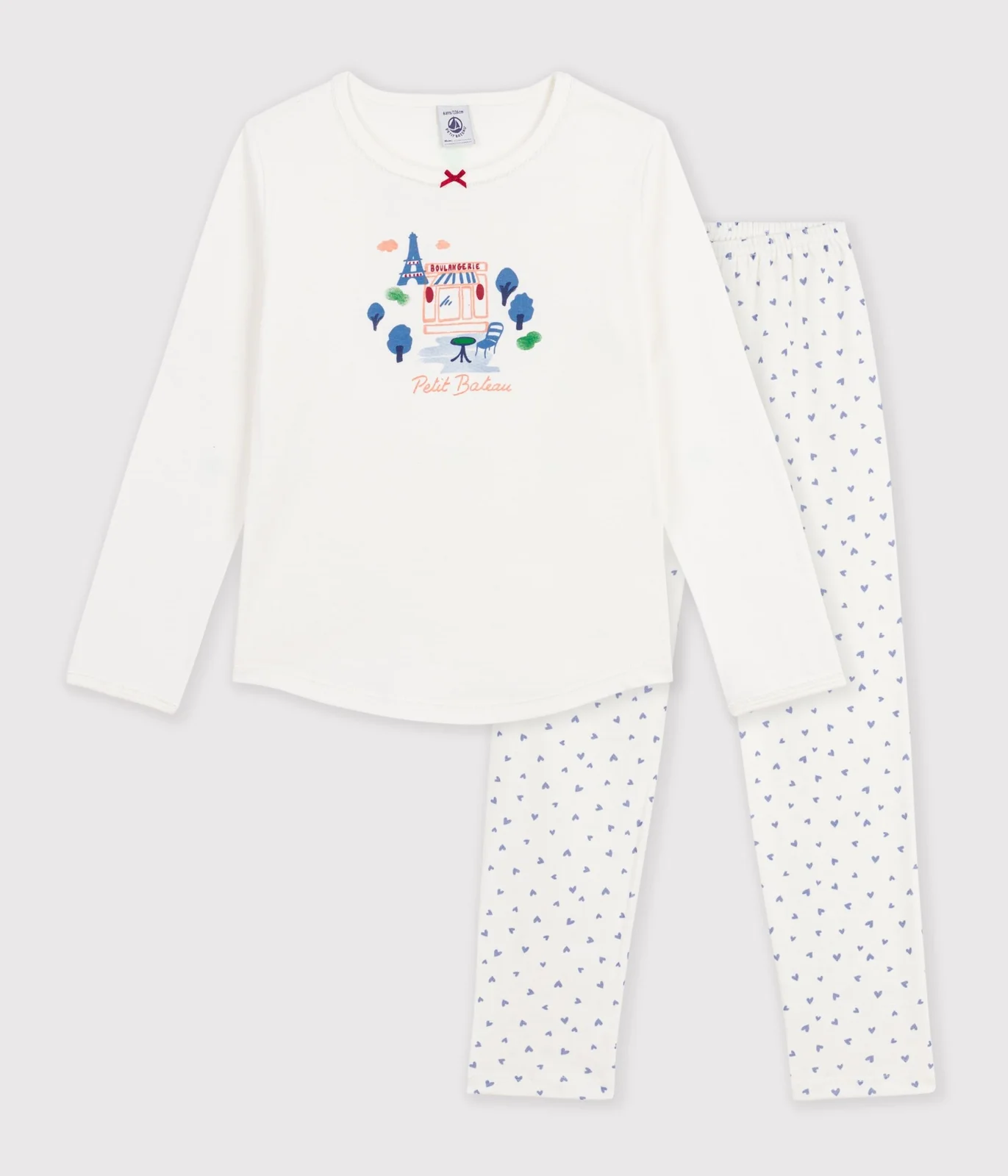 Children's Paris motif cotton pyjamas