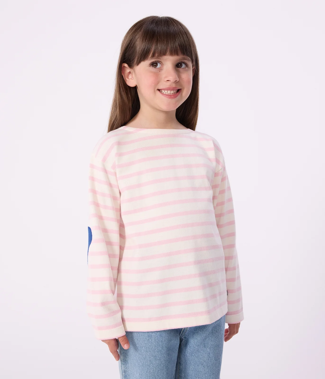Children's stripy cotton Breton top